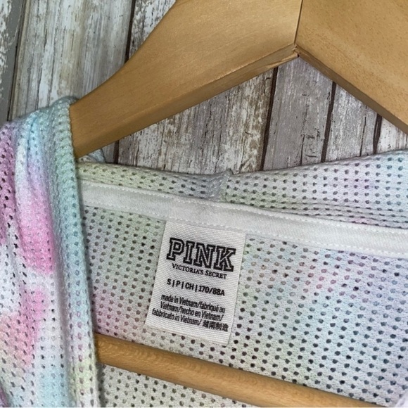 PINK Tie Dye Swim Hooded Coverup - Picture 6 of 7